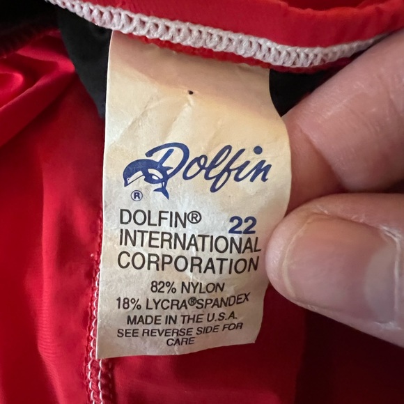 Dolfin Competition LTF Series Swim Suit Red Swimsuit Girls Juniors Size 22 NWT - Picture 7 of 10